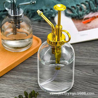 Vintage Glass Plant Mister with Bronze/Gold/Silver Pump for Indoor/Outdoor Gardening