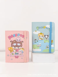 Cartoon PU Leather Multi-Card Holder Travel Passport Wallet