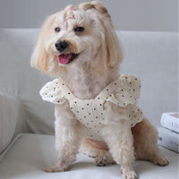 Pet Polka Dot Pearl Bowknot Sling Dress for Cats and Dogs - Skin-Friendly and Comfortable for All Seasons