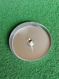 Stainless Steel Golf Hole Cup with Red Flag for Putting Green Practice