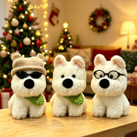 Cute West Highland White Terrier Plush Keychain Bag Charm for Girls, Birthday & Valentine's Day Gift