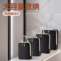 Compressible Travel Storage Bags Set - 4-Piece Large Capacity Luggage Organizer Cubes