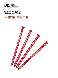 Mobigarden Aluminum Alloy Tent Stakes and Guy Ropes for Outdoor Camping