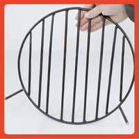 Portable Round Charcoal BBQ Grill for Outdoor Camping and Home Use - Stainless Steel Reinforcement
