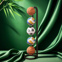 Multi-Layer Round Base Iron Art Basketball Storage Rack