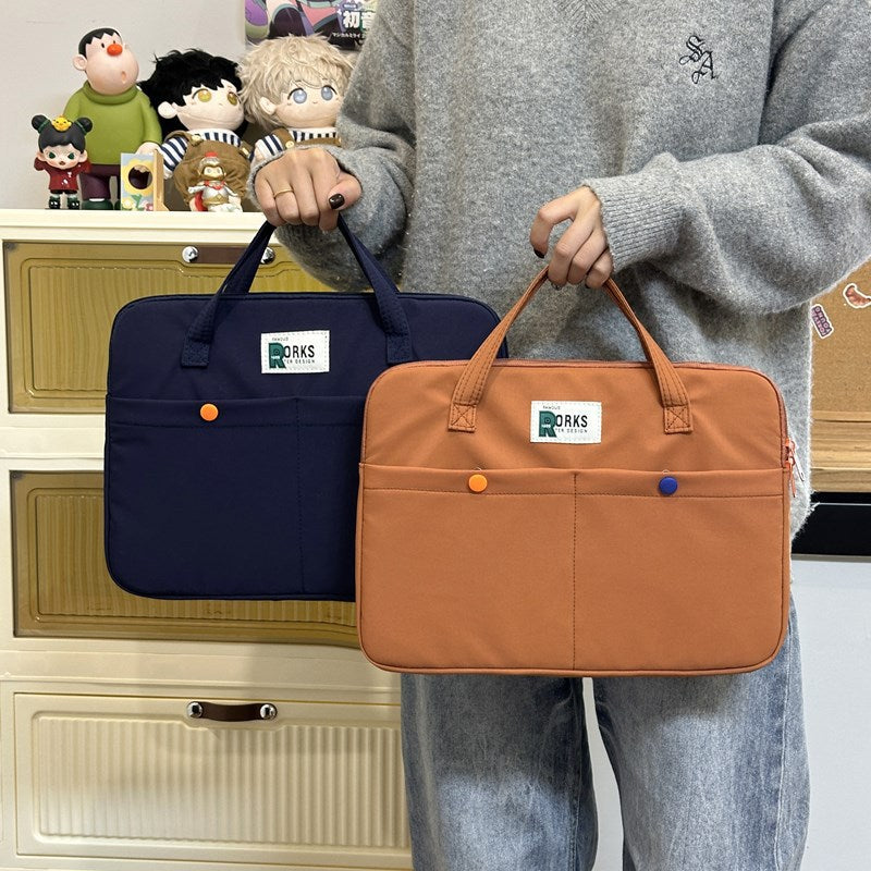 Stylish Laptop Sleeve for Women, 11-14 inch, with Handle and Storage for Tablet/Keyboard
