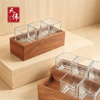 Wooden Dessert Display Stand Buffet Food Riser Sushi Cake Pastry Tray Creative Cold Meal Tea Break Table Decor