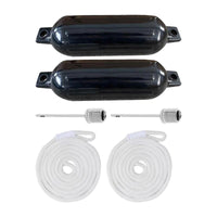 2-Pack Yacht Boat Fenders Inflatable PVC Marine Buoy Dock Shield Bumpers for Ships and Docks