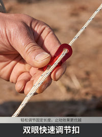 Beishanlang Tent Tarp Wind Rope with Metal Adjuster Buckles for Outdoor Camping