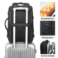 Vacuum Compression Business Travel Backpack for Men, Large Capacity Laptop Bag