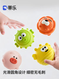 Teether Sensory Balls for Babies, Soft Textured Multi-Ball Set for Tactile Development and Grasping Training