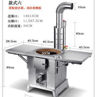 Wood Burning Stove with Blower for Indoor/Outdoor Use - Smokeless, Portable, and Efficient