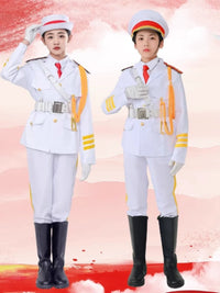 Kids' Honor Guard Military Band Performance Costume Set