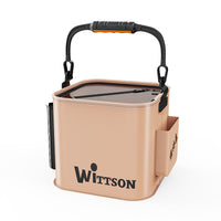 High Transparency Foldable Fishing Bucket Live Fish Box with Hand Strap for Outdoor Fishing Lure Fishing