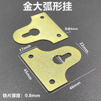 Large Gold Curved Picture Frame Hangers with Screws, 2-Pack