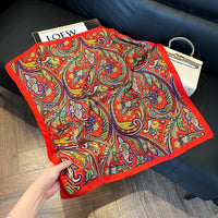 2026 Spring Fashion Versatile Square Silk Scarf 70cm Decorative Neck Scarf Sun Protection Travel Shawl for Women