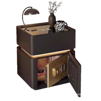 Smart Nightstand with Integrated Safe, Modern Bedroom Storage Cabinet and Side Table
