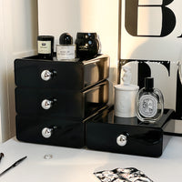 Desktop Drawer-Type Cosmetic Organizer with Storage Box for Office and Home