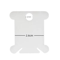 Candy Color Cross Stitch Floss Bobbins Plastic Translucent Frosted Thread Organizer Cards Winding Boards