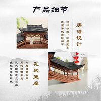 Miniature Ancient Chinese Covered Bridge Pavilion for Micro Landscape Aquariums and Bonsai