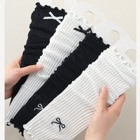 Summer Ultra-Thin Breathable Arm Sleeves with Bowknot Embroidery