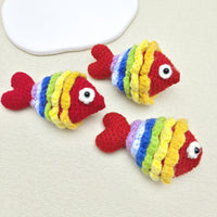 Handmade Crocheted Koi Fish Keychain Pendant DIY Accessory Clownfish Festive Gift