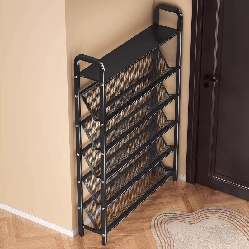 Slim Multi-Layer Shoe Rack for Entryway, Space-Saving Shoe Storage Organizer