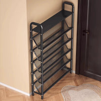 Slim Multi-Layer Shoe Rack for Entryway, Space-Saving Shoe Storage Organizer