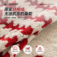 Plush Flannel Sofa Cushion Cover for Winter, Stretch Slipcover for L-Shaped and Sectional Sofas