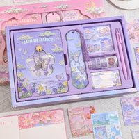 Oil Painting Style Journal Gift Set for Students and Girls, Aesthetic Notebook with Butterfly Theme, Stationery Set