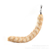 Faux Fox Tail Keychain for Women's Handbags and Car Keys, 50cm