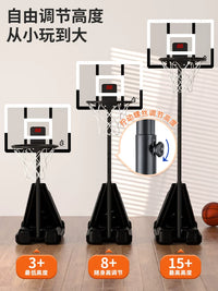 Kids' Adjustable Indoor Basketball Hoop Set with Scoreboard for Boys, Toddlers, and Children