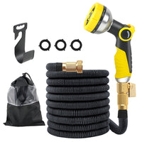 Expandable Garden Hose with Spray Gun for Watering and Car Washing