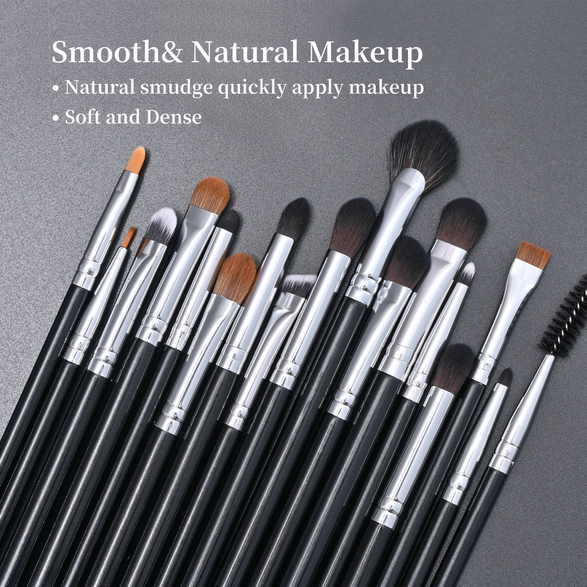 17-Piece Eye Makeup Brush Set for Detailed Eyeshadow and Under-Eye Application
