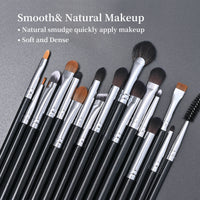 17-Piece Eye Makeup Brush Set for Detailed Eyeshadow and Under-Eye Application