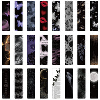 24-Pack Dark Night Butterfly Paper Bookmarks for Reading & Journal Decor