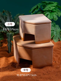 Reptile Ceramic Humidifying Hideaway Cave for Leopard Gecko Snake Spider