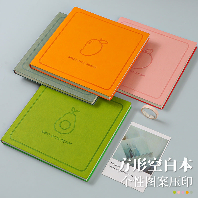 A5 Soft Cover Sketchbook Blank Pages Square Notebook Thickened Drawing Book for Hand-Painted Sketches