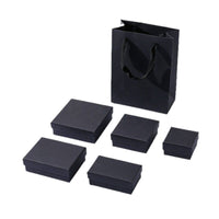 Black Jewelry Packaging Box for Rings, Earrings, Necklaces, Pendants - Simple Solid Color Gift Box