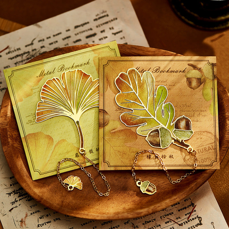 Creative Leaf Metal Bookmark, Elegant Floral Plant Design, Reading Marker Gift for Students and Friends