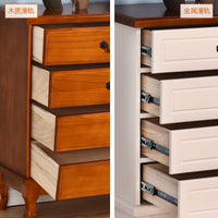 Solid Wood Chest of Drawers with Multiple Storage Drawers for Bedroom