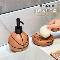 Creative Cartoon Ceramic Ball-Shaped Soap Dish / Lotion Dispenser for Bathroom
