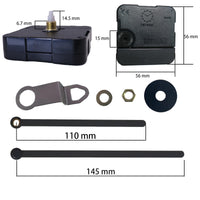 DIY Quartz Wall Clock Movement Kit with Metal Hands