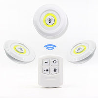 COB Remote Control Touch Sensor Puck Light for Cabinets, Wardrobes, and Night Lighting