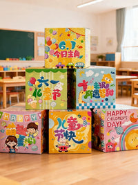 Children's Day Macaron Gift Box Decorations for Classroom & Party Decor