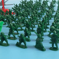 1:72 Scale Plastic Army Men Figures, 200-Piece Set for Sand Table Military Dioramas