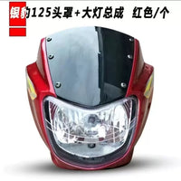 Motorcycle Headlight Assembly Fairing for HJ125-7-7A-7D Silver Leopard