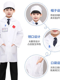 Kids Doctor Nurse Costume Play Set with Accessories for Girls