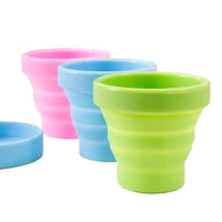 Collapsible Silicone Travel Cup with Lid for Outdoor Camping and Picnic