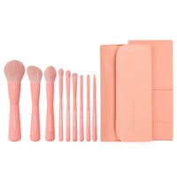 HAPPY MAKEUP 9-Piece Soft Bristle Makeup Brush Set for Beginners